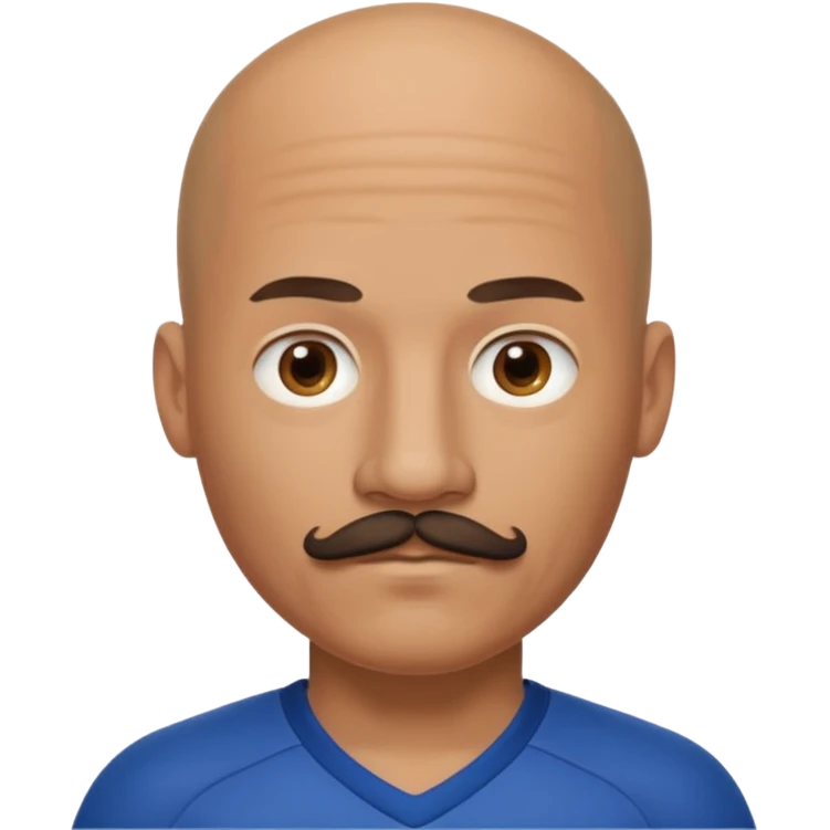 player with jersey  bald and mustache  emoji