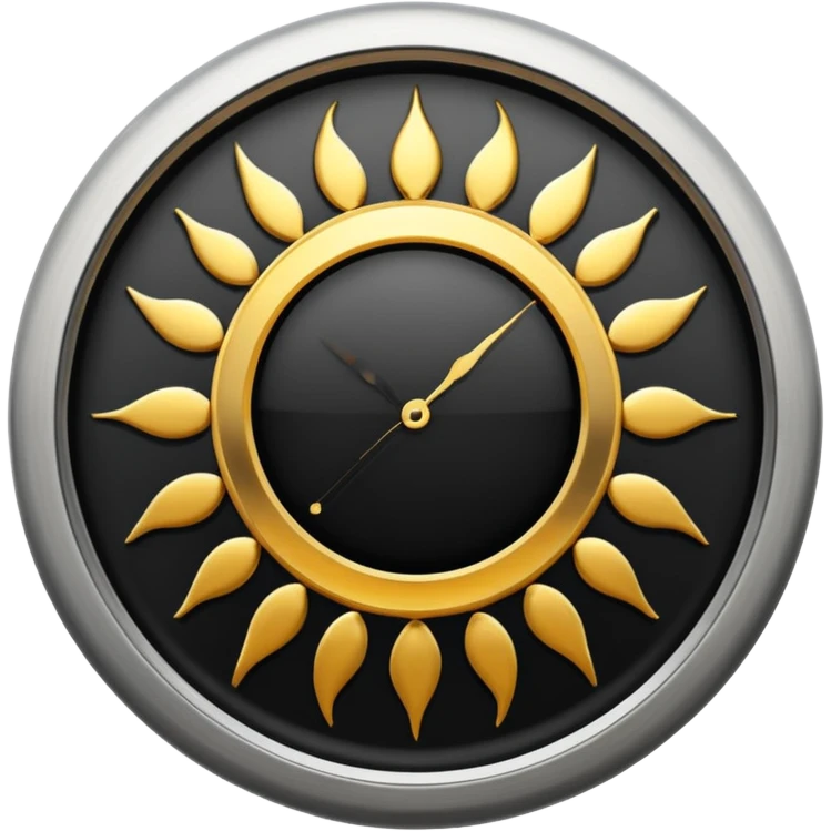 black sun watch emoji