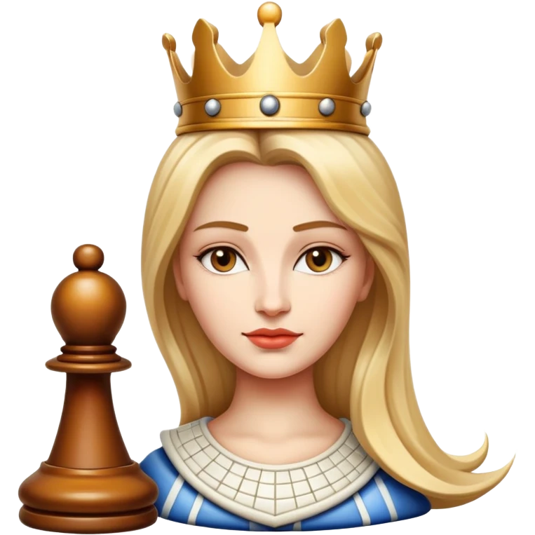 female face queen chess piece emoji
