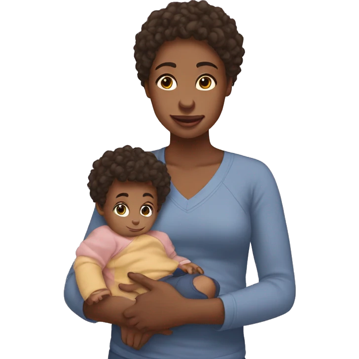 Big sister and baby brother emoji