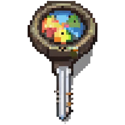 pixel art key item from video game emoji