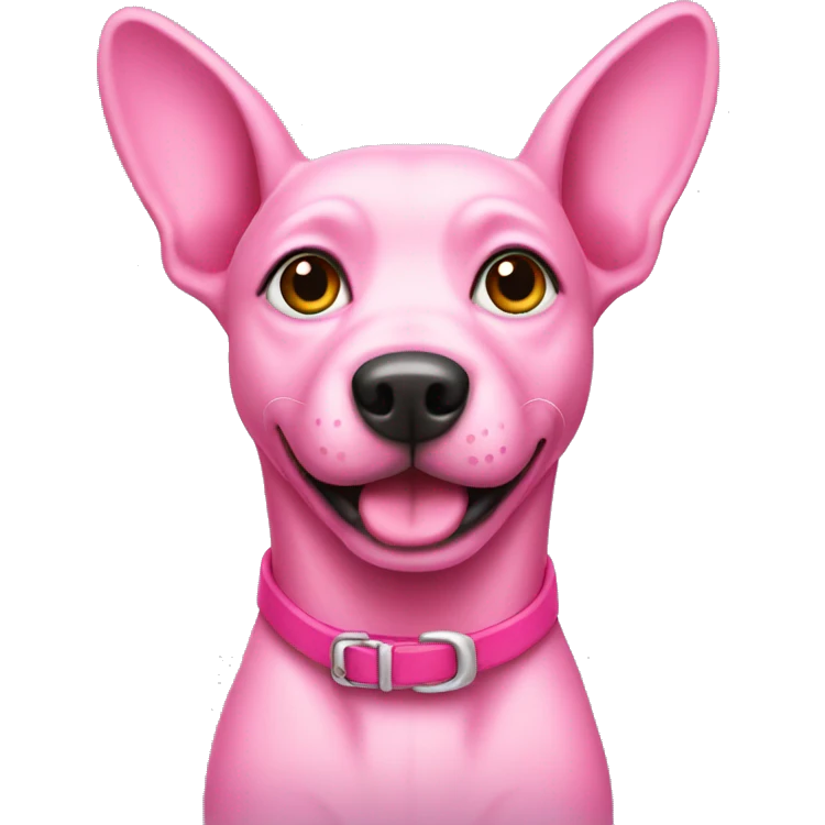 Pink dog  emoji
