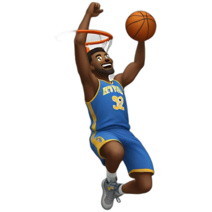 Man dunking emoji