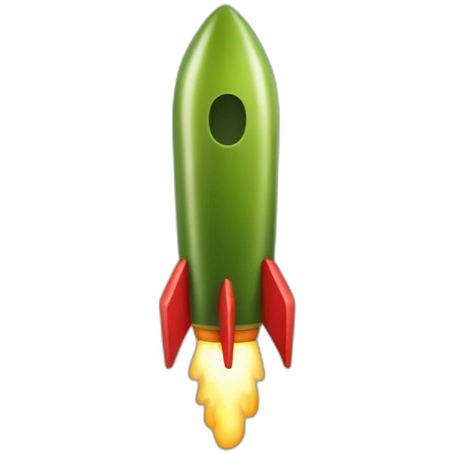 Pickle rocket emoji