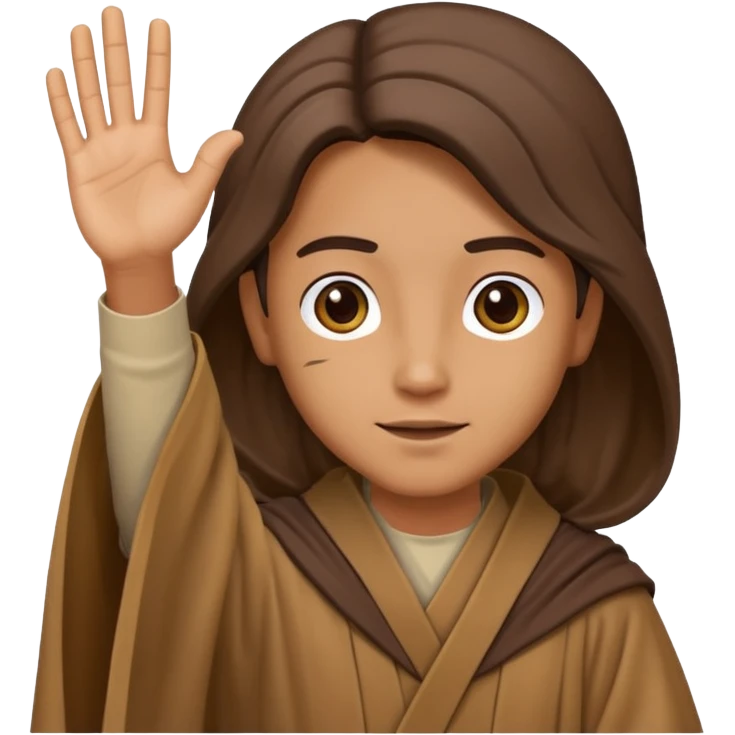 Jedi mind trick where a jedi is waving his hand emoji