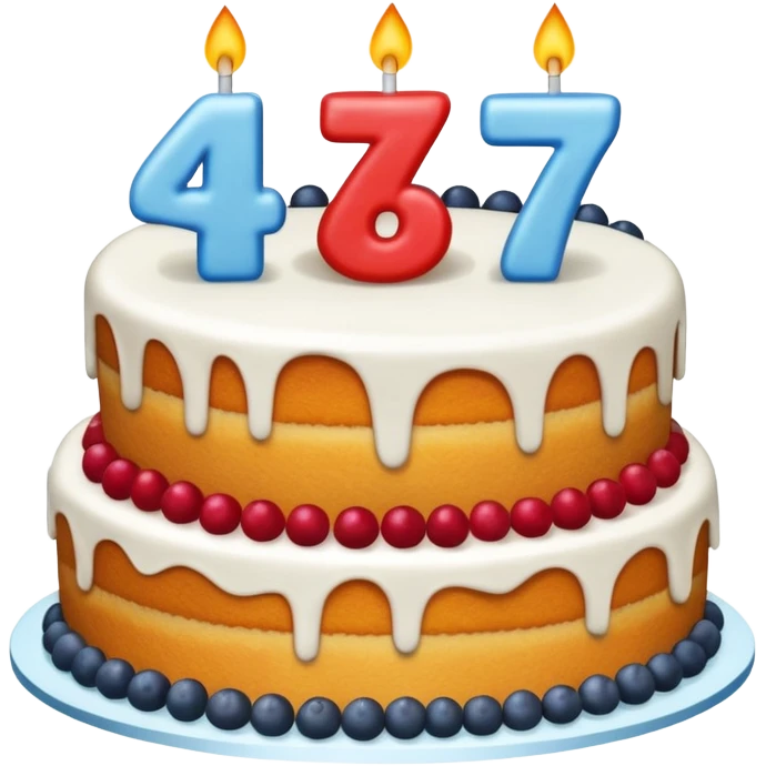 Cake with 47 ontop  emoji
