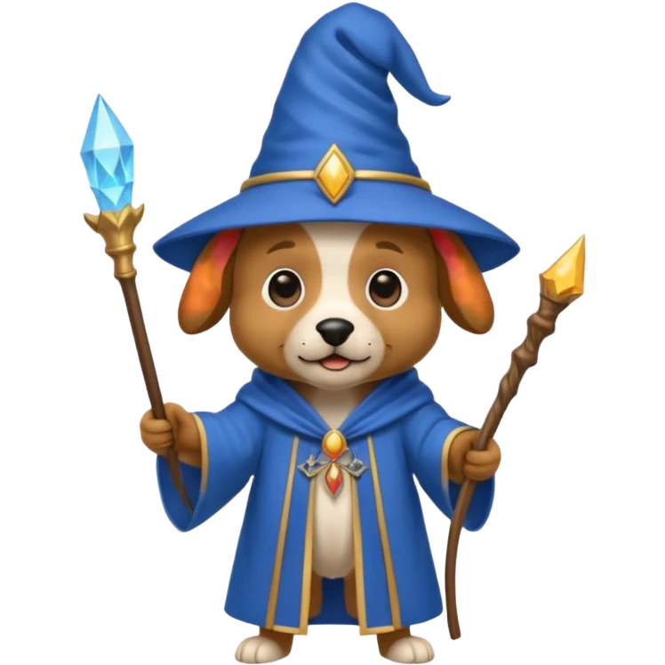 Dog wizard emoji
