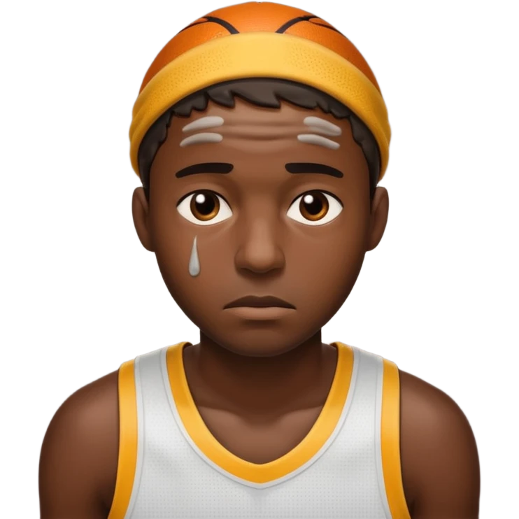 tired basketball player, sweating a lot emoji