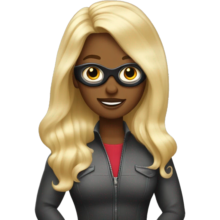 Hairstylist as a superhero with words “blonding expert to the rescue.” emoji