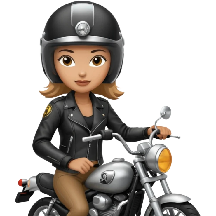 woman rider riding motorbiker emoji