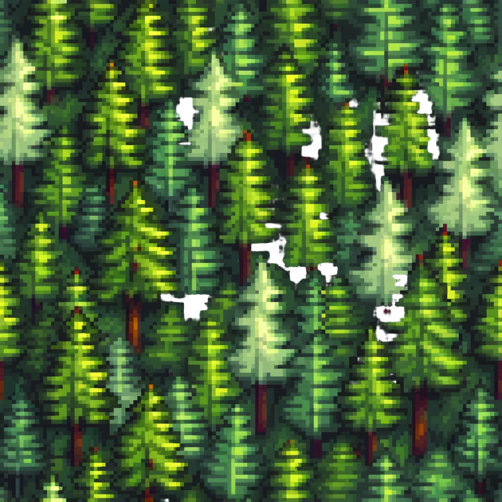 dense forest of spruce trees emoji