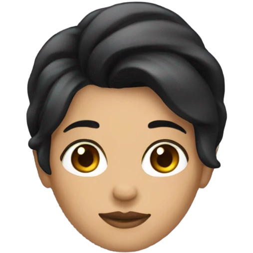 woman hairstylist black hair emoji