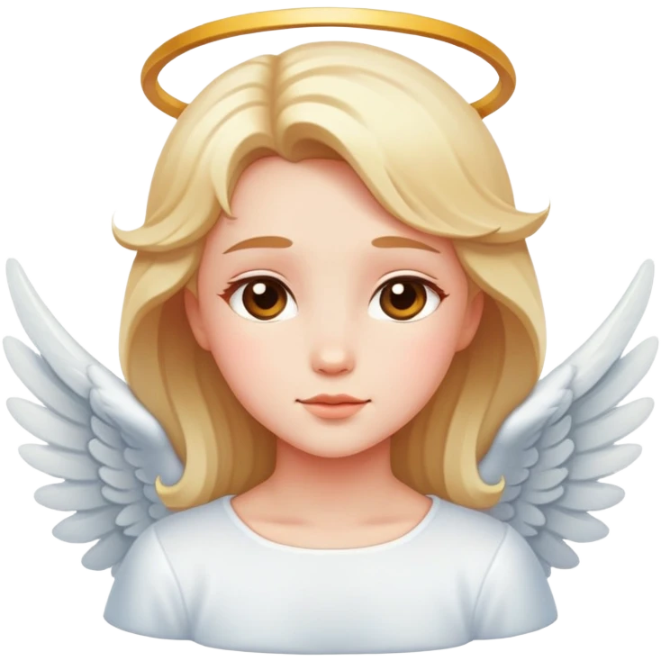 Blushing angel emoji