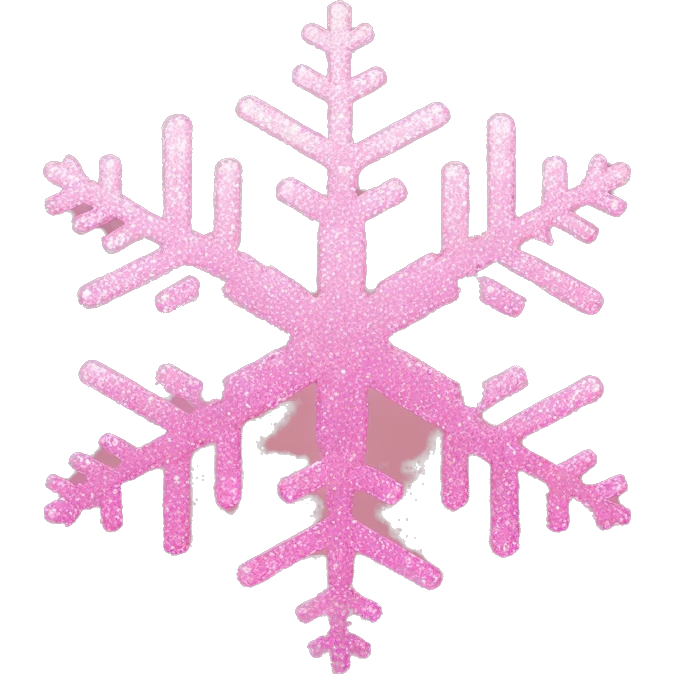 pink glittery snowflake  emoji