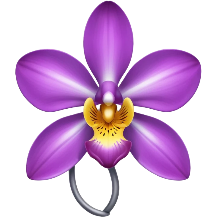 metallic chrome minimalistic all gray orchid emoji