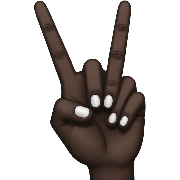 Middle finger emoji black emoji