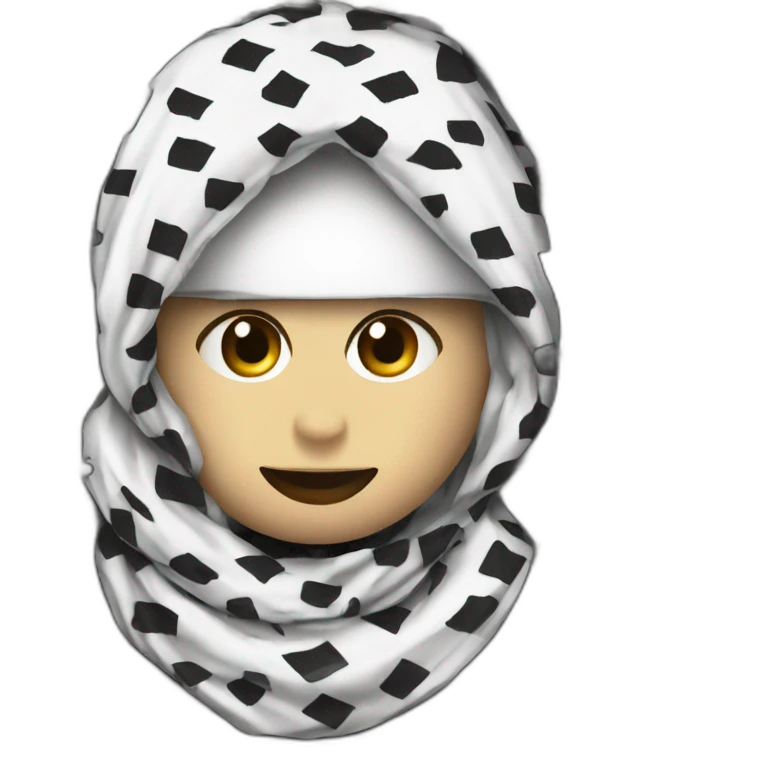 Keffiyeh drip white swag emoji