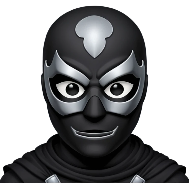 marvel character black holt with iconic black mask emoji