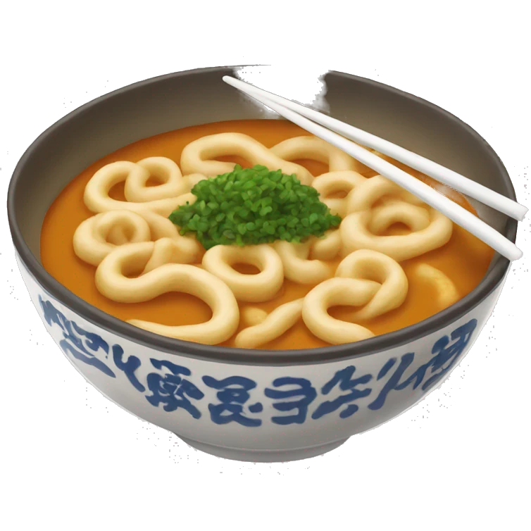 a bowl of curry udon emoji