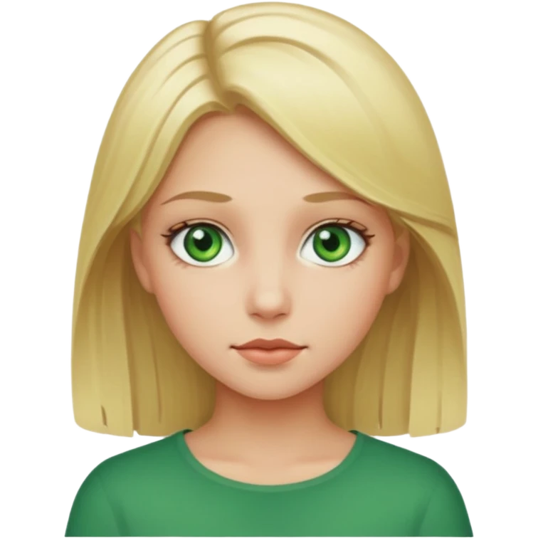 Girl blonde Green eyes emoji