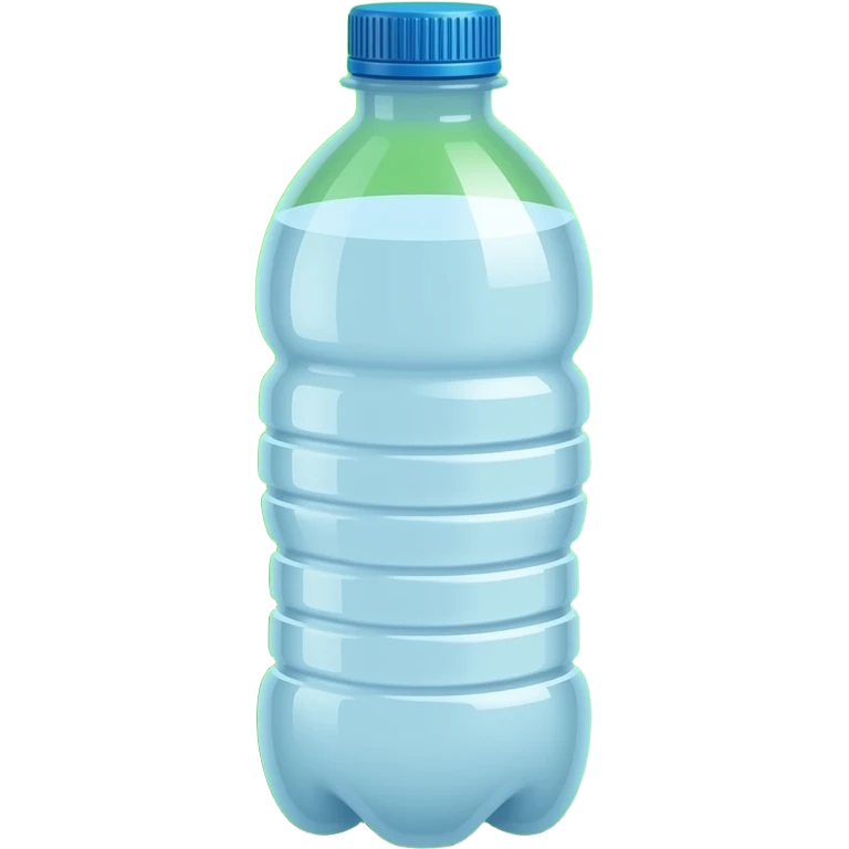 hazme una botella de agua en fondo verde emoji