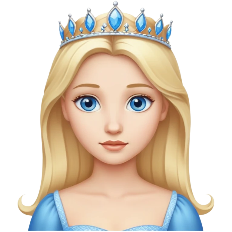 Princess blonde blue eyes emoji