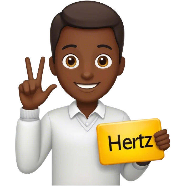 Funny smili with Hertz emoji