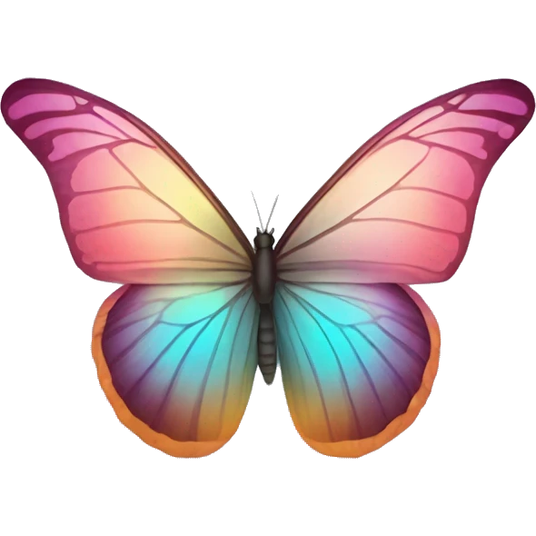 iridescent gradient hue butterfly emoji