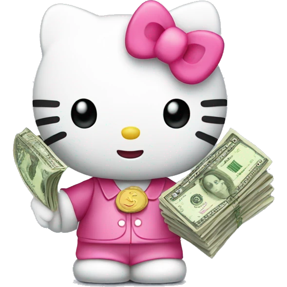 hello kitty with money  emoji