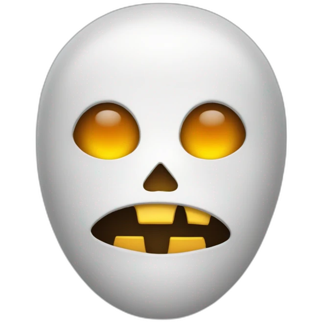Un humain qui a peur d'un déguisement d'Halloween emoji
