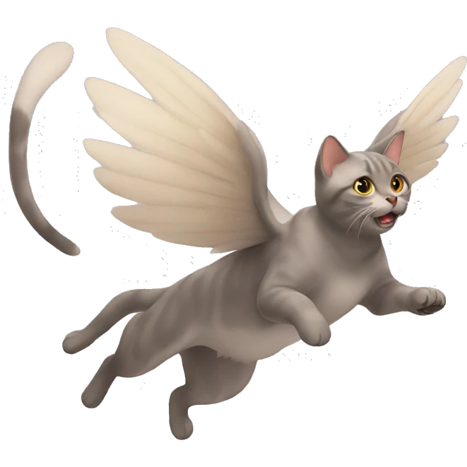 Flying cat emoji