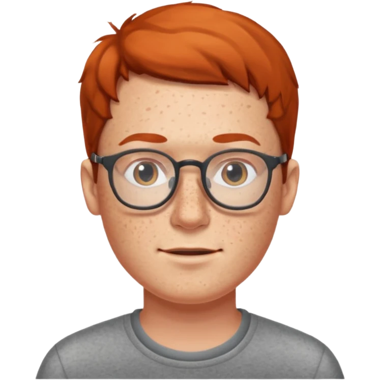 freckled man with glasses emoji