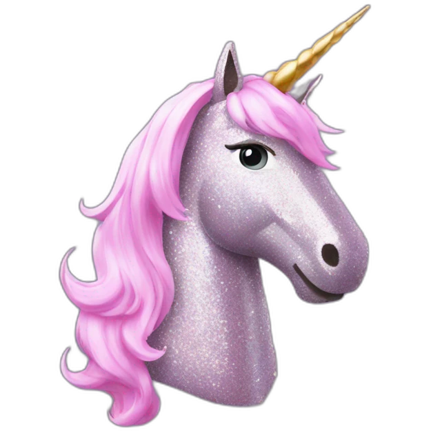 Magic unicorn farine glitter emoji
