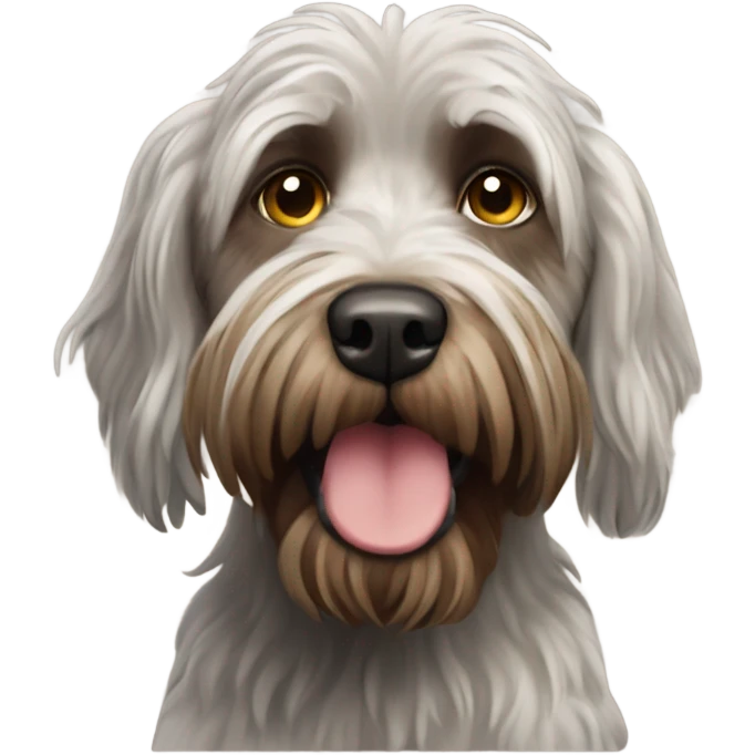 Witehaired pointing griffon dog emoji