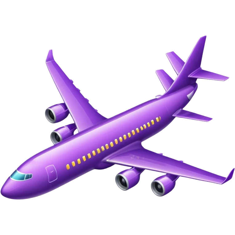 glitter purple avião emoji