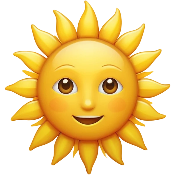 Sun, no face emoji