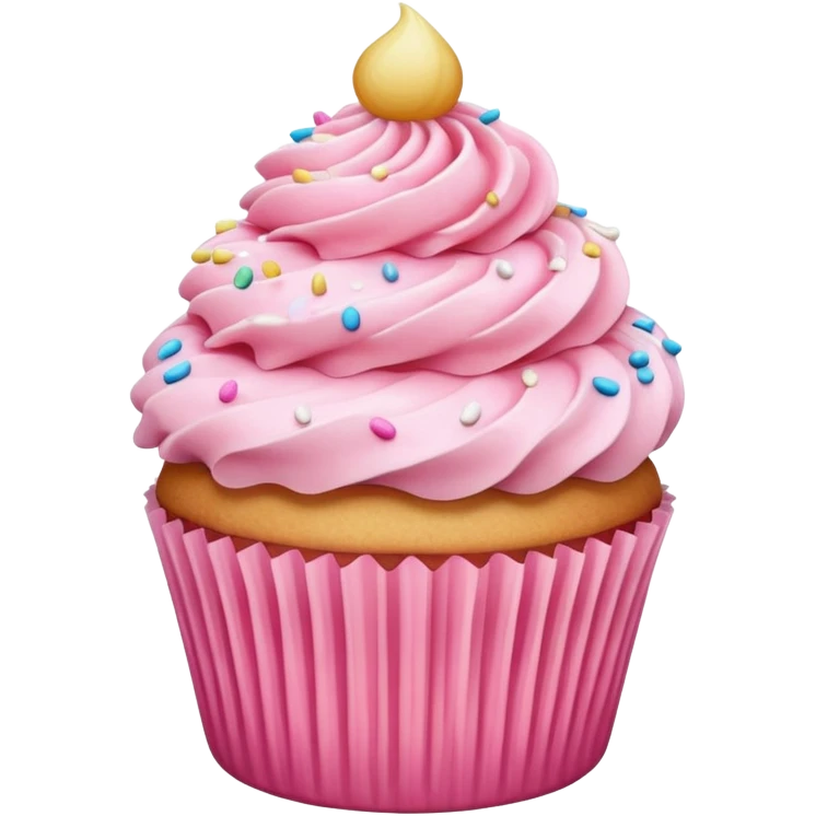 Cupcake with pink icing emoji
