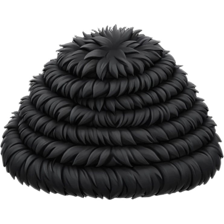 Remplacer le blanc par du poils noirs emoji