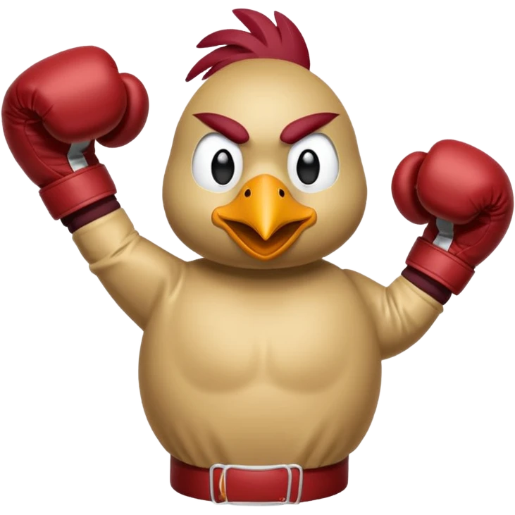 Hokie bird with boxing gloves  emoji