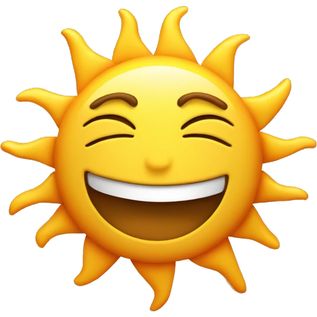 sun with muscly arms emoji
