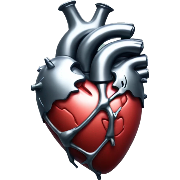 metal anatomical heart emoji