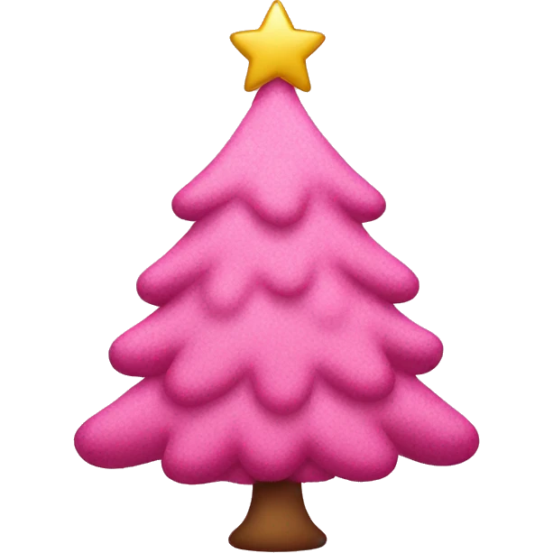 Pink Christmas tree  emoji