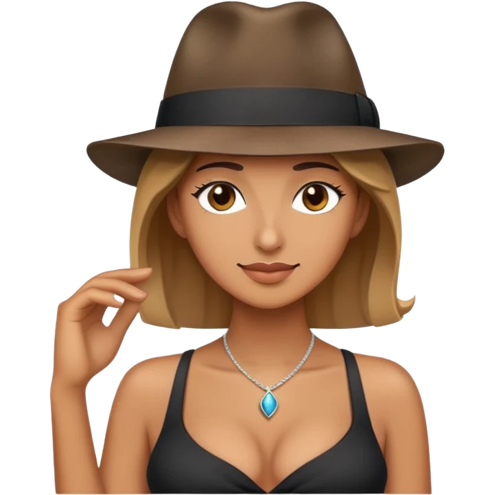 Tipping a fedora neckbra emoji