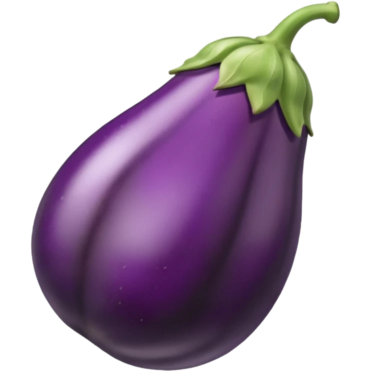 Aubergine with white squirt coming out of the end of the aubergine emoji