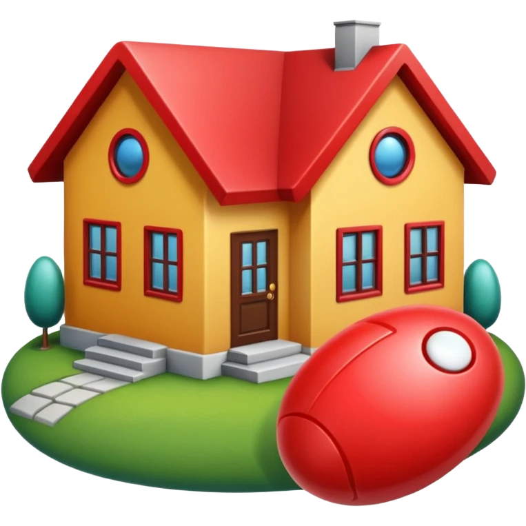 A red pill house  emoji