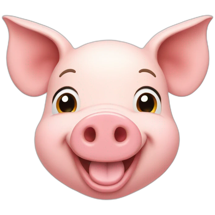 Happy pig emoji