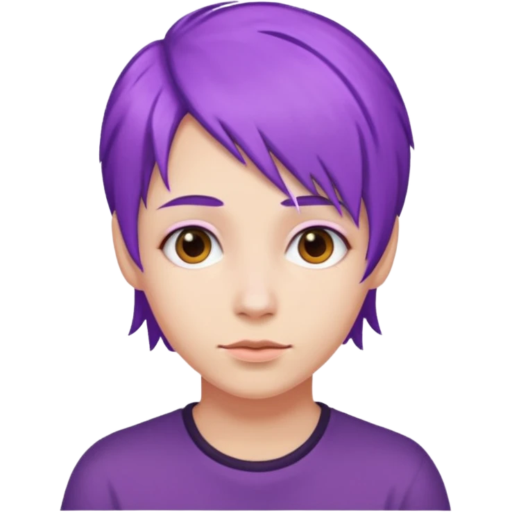 differnt angel with purple hair emoji
