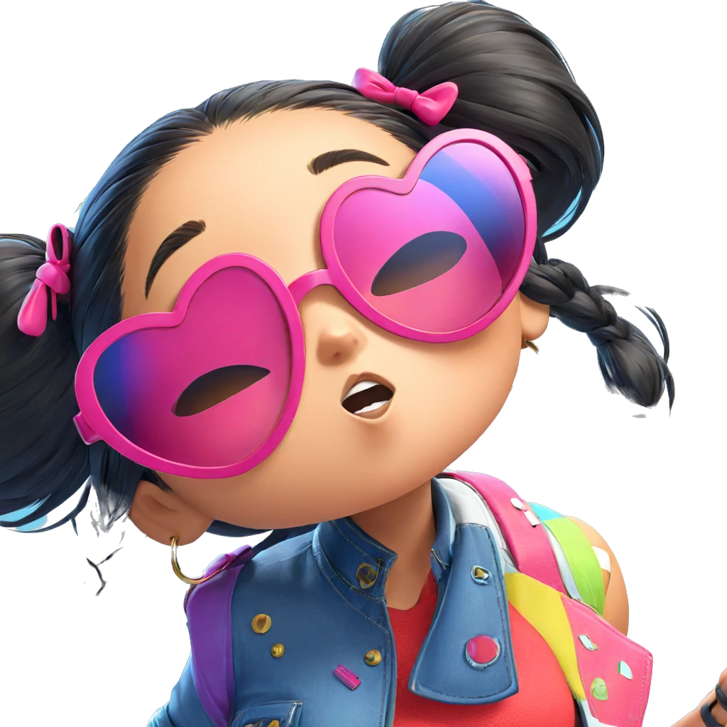 stylish girl with sunglasses emoji