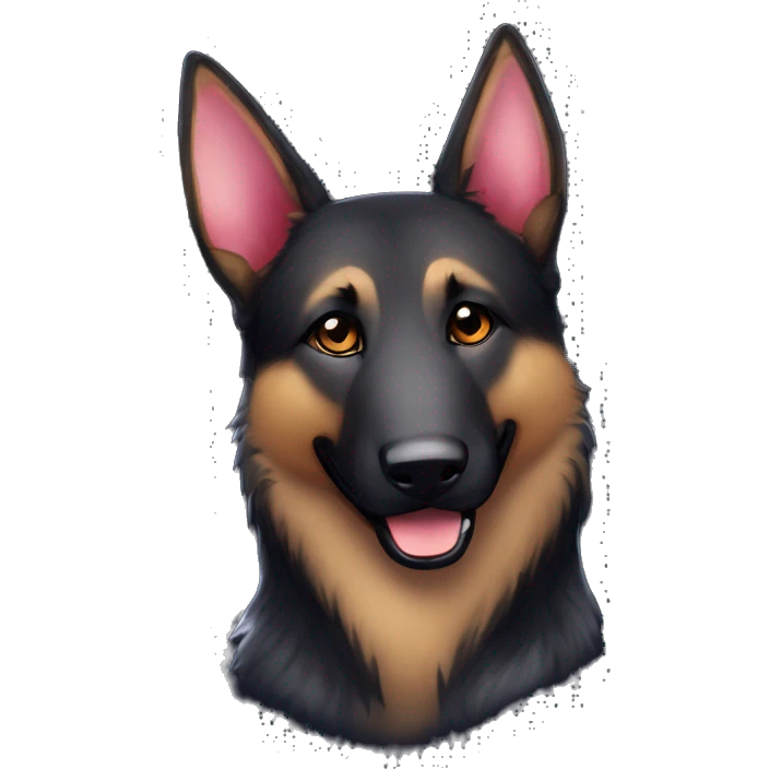 Bokeh Midnight starry night stars dark Brindled striped brindle black German shepherd fox carrying glowing red lantern, fairy lights, rose flower crown, bokeh lights, out of focus blur emoji