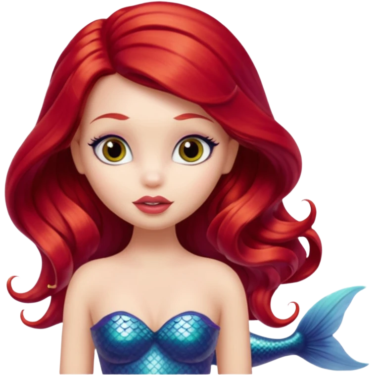 Ariel the mermaid made into a bratz doll emoji
